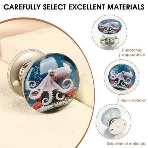(1PCS) Vintage Floral Resin Cabinet Knobs - 50 Chars