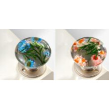 (2pcs) Vintage Floral Resin Cabinet Knobs - 50 Chars