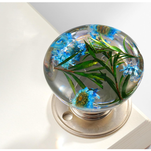 (1PCS) Vintage Floral Resin Cabinet Knobs - 50 Chars