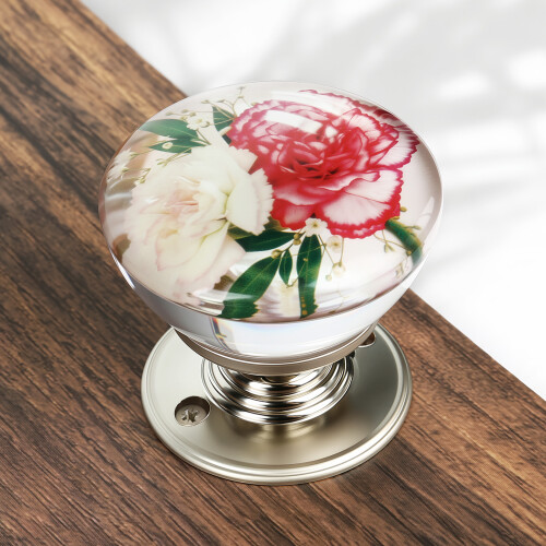 (1PCS) Vintage Floral Resin Cabinet Knobs - 50 Chars 2