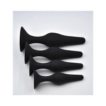 Rectal Dilator Training Set for Men And Women - Pelvic Floor Therapy Tools - Medical Grade Silicone, 4 Pack, Sizes 1-4 Black