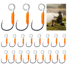 (9#, 20 pieces) 20Pcs Barbed Jig Hooks Fishing Lures