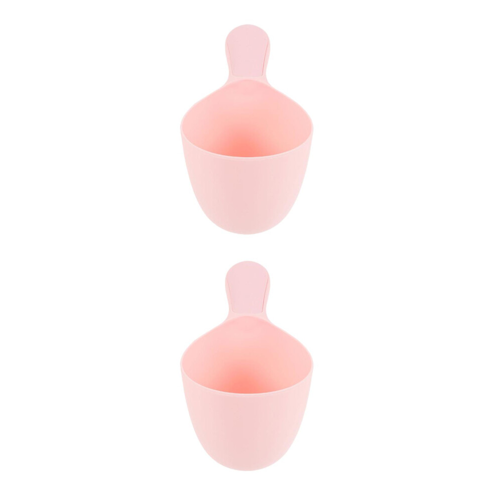 Artibetter 2Pcs Lightweight Pink Plastic Water Ladle For Baby Bath And Kitchen