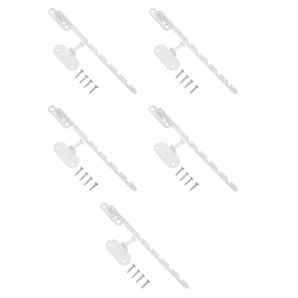 Artibetter 5Sets Baby Window Guard Carbon Steel White Safety Lock For Home Use