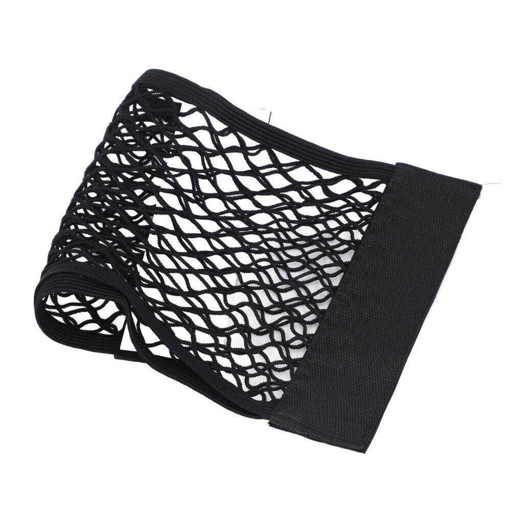 Black Wall Net Pocket 15x20cm Plastic Bag Storage Mesh Adhesive Organizer