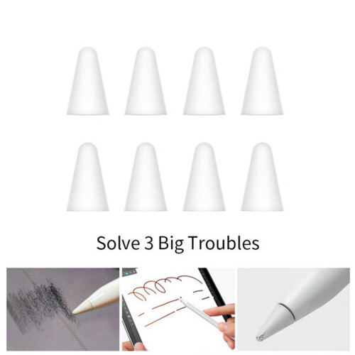 24Pcs White Silicone Sleeve Stylus Pen Nib Tip Protective Covers 2