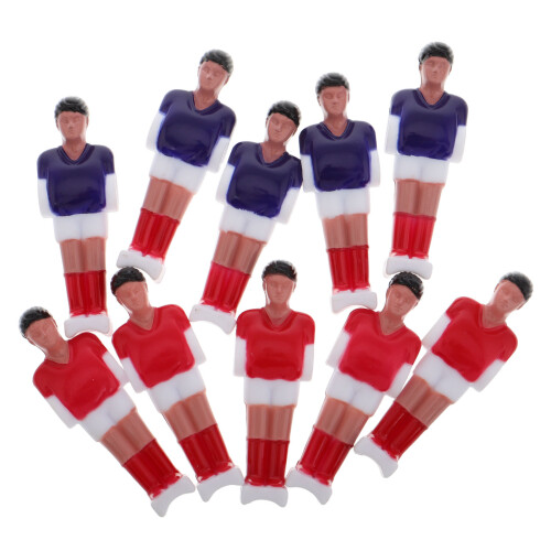 20Pcs Compact Resin Soccer Foosball Player Figures Red Set 1