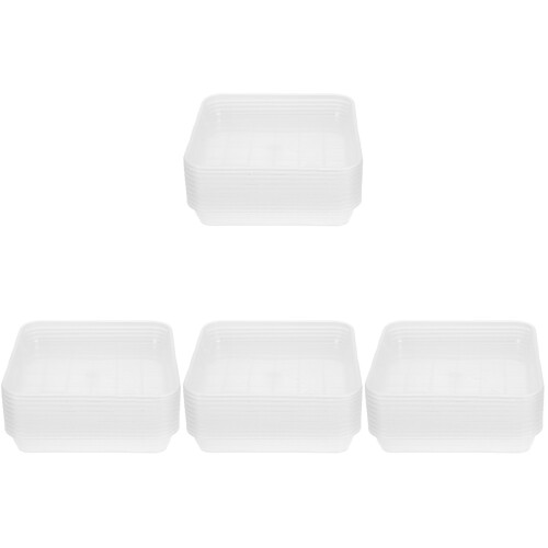 40St Stevige Plastic Onderzetters, Transparant Voor