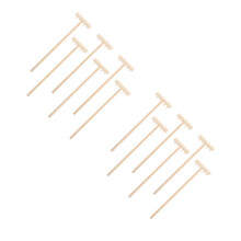 12Pcs Portable Beige Mini Garden Rakes for Crafting Sandscapes