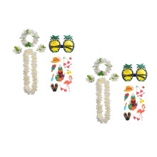 12Pcs Floral Wreath Set Comfortable Luau Costume