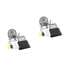 2Pcs Portable 75 Ball Machine Black Manual Game Set