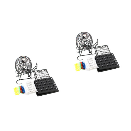 2Pcs Portable 75 Ball Machine Black Manual Game Set