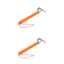 2Pcs Portable Orange Outdoor Steel Tent Fixing Tool