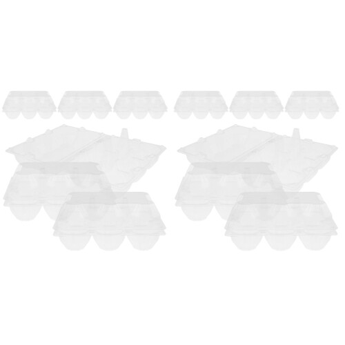 12Pcs Transparent Plastic Egg Holder Multi-Slot Goose Egg Organizer