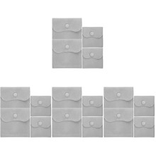 40Pcs Grey Jewelry Pouches Snap Button Small Bags for Home Use