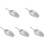5Pcs Metal Ice Ice Cube Scoop with Ergonomic Handle for Bar Use 1