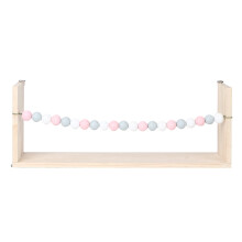 Tassel Garland With Natural Wood Beads Eco Friendly Decorative Pom Pom String Boho Nursery Decor For Bedroom Dorm Living Room Baby Memory Book