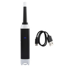 Accendino portatile per barbecue e campeggio, senza fiamma, antivento, ad arco elettrico, ricaricabile tramite USB, con indicatore del livello della