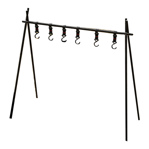 Versatile Outdoor Storage Adjustable Hook Design Foldable Triangular Shelf Organizer with Elastic Rope Connection for Campfire Cooking and Indoor Use 2