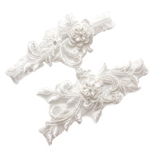 Elegant Bridal Garter Set Vintage Style Lace Wedding Garters With Pearls Comfortable Stretch Fit For Bridesmaids Gifts