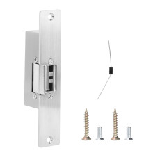 Barn Door Latch Privacy Lock Compatible Electric Strike Lock System High Temperature Spraying Finish Strong Electromagnetic Force Fail Secure Mode