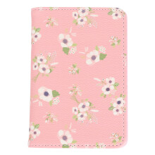 RFID Blocking Travel Wallet For Women With Compact Design, Universal Bobbin Thread Inspired Wallet In Pink Flowers Print With Multiple Pockets For