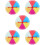 5Pcs Plastic Prize Wheels Smooth Rotatable DIY Fortune Game Wheel 9