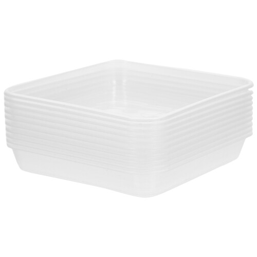 40St Stevige Plastic Onderzetters, Transparant Voor 2