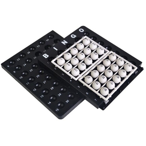 2Pcs Portable 75 Ball Machine Black Manual Game Set 1