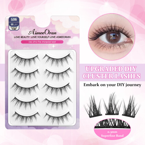 3D False Eyelashes 5-Pack for Party Makeup