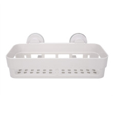 Plastic Storage Basket Corrugated Suction Cup Storage Organizer No Drill Wall Mounted Shelf For Bathrooms Kitchens Adhesive Corner Shelf With Smooth