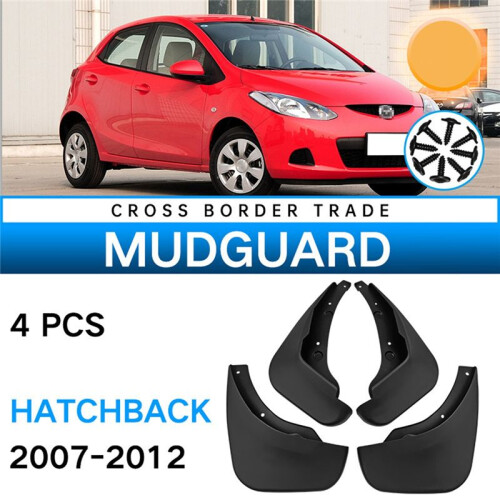 4PCS Mudflap for  2 Hatchback 2007-2012  Mud Flaps Guard  Flap Mudguard Accessories 2