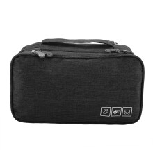 Multi Compartment Bra Organizer With Waterproof Lining Travel Underwear Pack Cube Zipper Closure For Efficient Luggage Space Management And Easy