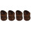 16Pcs Coconut Shell Bowls Coffee Tone Decorative Salad Bowls 5