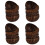 16Pcs Coconut Shell Bowls Coffee Tone Decorative Salad Bowls 6