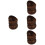 16Pcs Coconut Shell Bowls Coffee Tone Decorative Salad Bowls 7