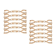 12Pcs Golden Chain Clasp Metal Buckle for Shoes Belts Bags Decoration