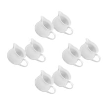 8Pcs White Ceramic Gravy Cups Sauce Boats for Coffee Yogurt and Sauce