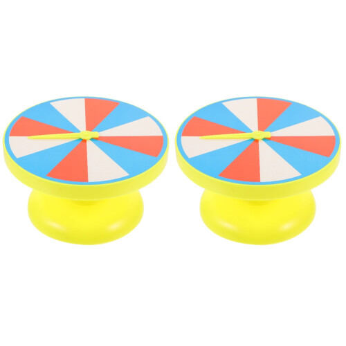 2Pcs Lightweight Yellow Math Turntables for DIY Party Prize Wheels