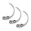 3 Pcs Security Tag Detacher Alarm Key Hook Detacher Magnetic Remover Accessories 1