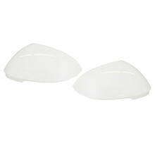 1Pair Car White Rearview Side Glass Mirror Cover Trim Rear Mirror Covers Shell For- 8 MK8 2021 2022