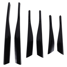 Car Glossy Black Front Bumper Spoiler Lower Grille Fog Light Eyebrow Covers Trim for- MK8 2021 2022