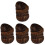 16Pcs Coconut Shell Bowls Coffee Tone Decorative Salad Bowls 1