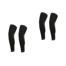 4St Zwarte Kniesleeves Nylon Ademend Elastisch Kniebescherming