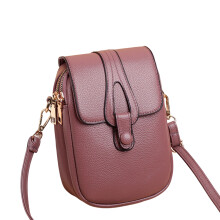 (Purple) Anti-Theft Mini Shoulder Bag w/Strap