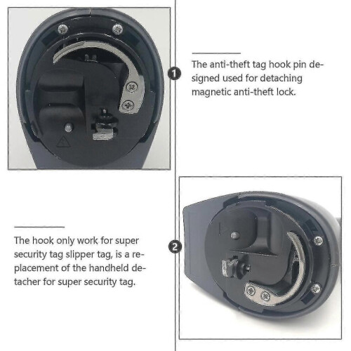 3 Pcs Security Tag Detacher Alarm Key Hook Detacher Magnetic Remover Accessories 2
