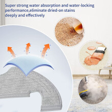 6Pcs Washable Mop Cloth for Bot D10 RLS3D Robot Vacuum Cleaner Replacement Spare Parts