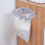 (Gray) Wall Mount Foldable Trash Bag Holder - Space Saving 4
