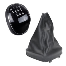 6 Speed Leather Gear Shift Knob Shift Lever Gaitor Boot Cover for mondeo mk4 (2007-2014)
