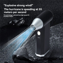 Turbo JetFan Portable 130 000 Tr/Min, Vitesse Du Vent 50 M/S, Puissant Ventilateur de Conduit pour un Mouvement D'Air Efficace, Noir